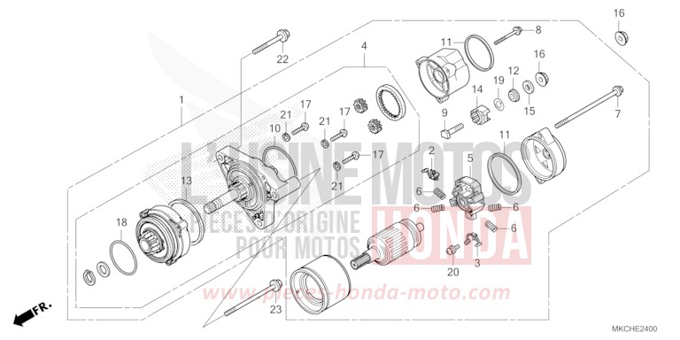 REVERSE MOTOR for Gold Wing GUNMETAL BLACK METLLIC (NHC52B) from 2021